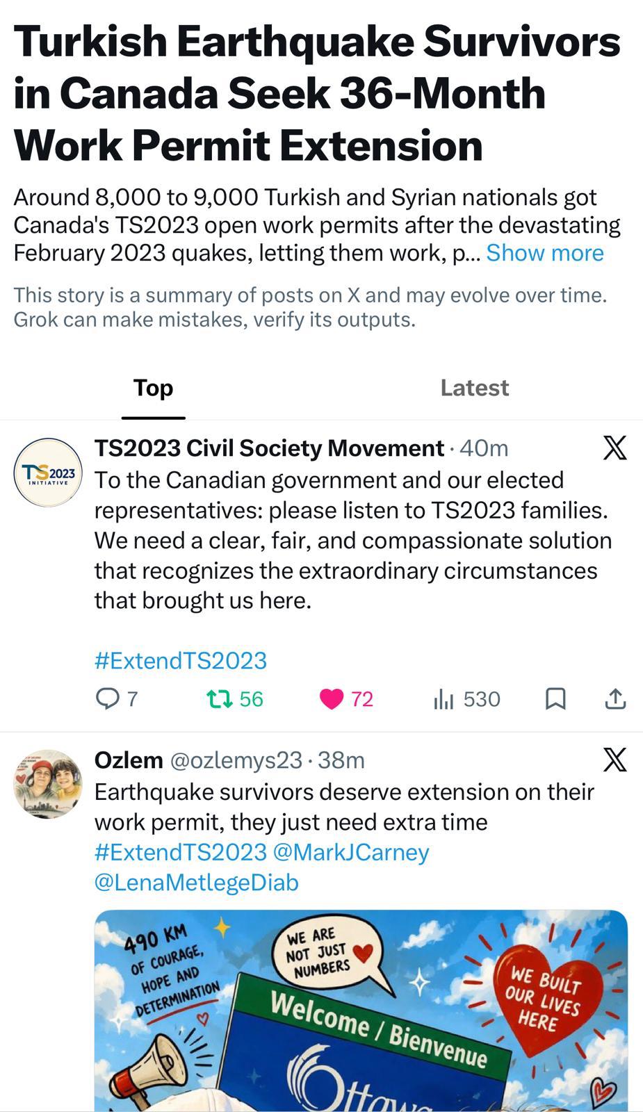 Sesimizi Kanada Gündemine Taşıdık: #ExtendTS2023 Etiketi X’te 1. Sıraya Yükseldi